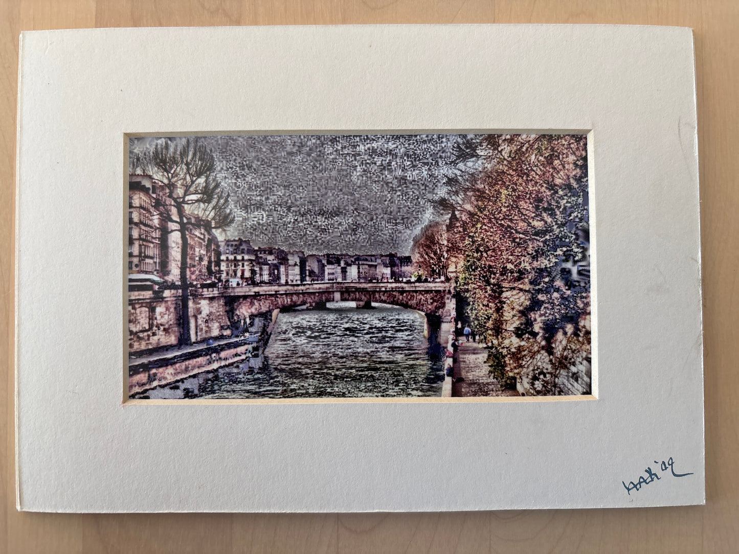 Paris The Seine - PhotoSketch - 5x7