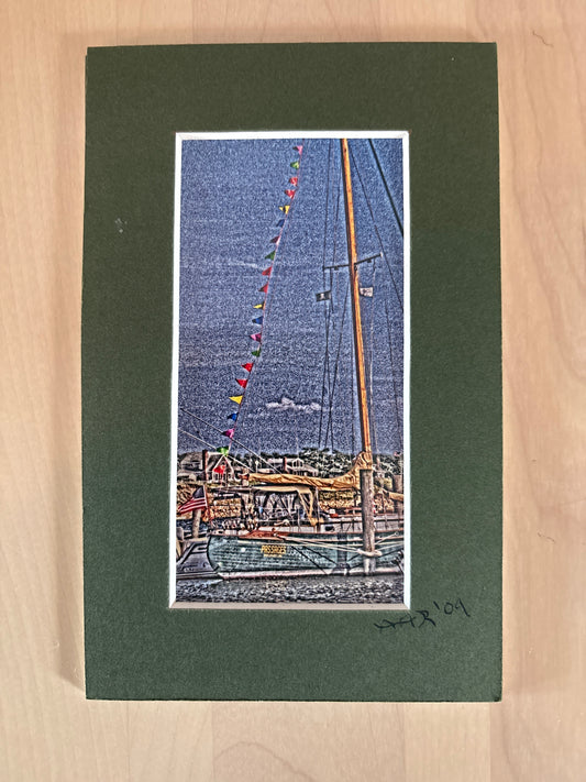 Wellfleet Sailboat - PhotoSketch - 4x6