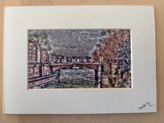 Paris The Seine - PhotoSketch - 5x7